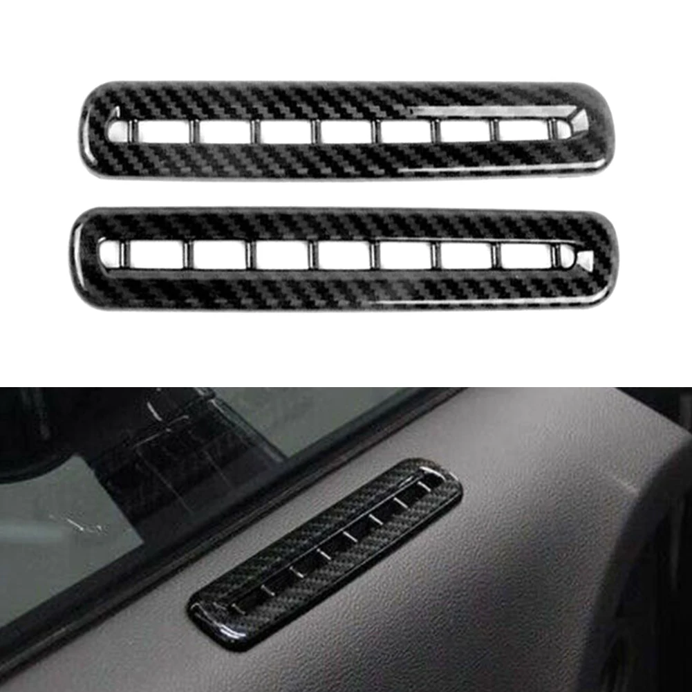 

Car Front Air Vent Cover 2pcs For Dodge Challenger 2015 2016 2017 2018 2019 Carbon Fiber Pattern ABS