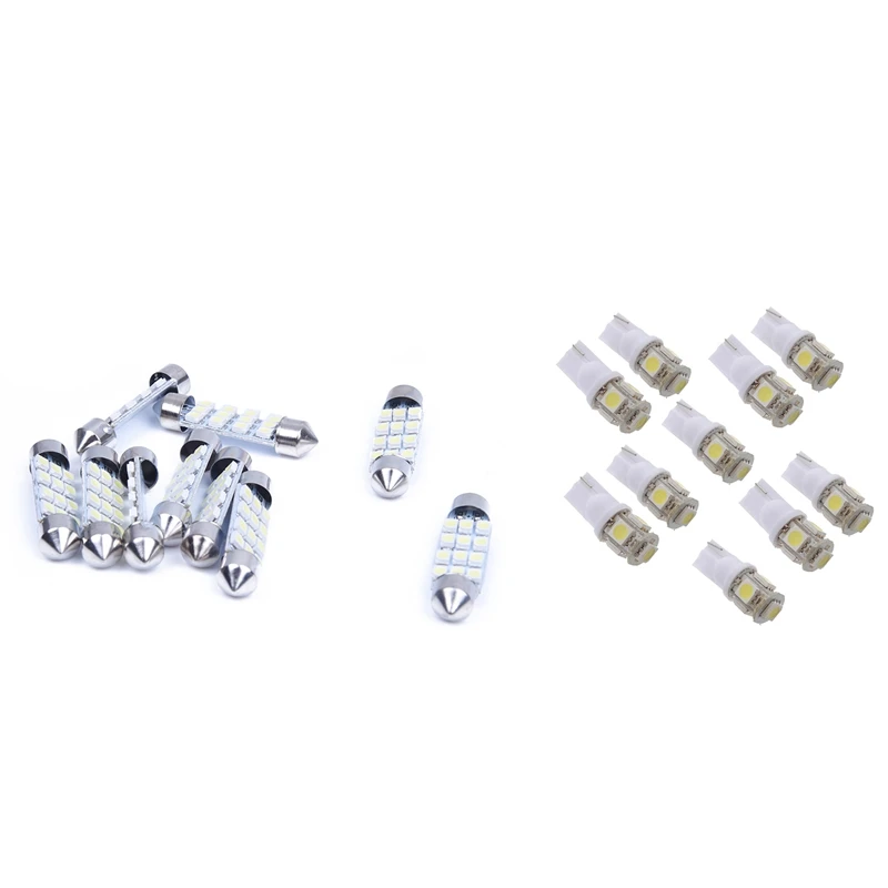 20 шт 3528 SMD светодиодный лампы белый автомобиль купол с фестонами интерьер