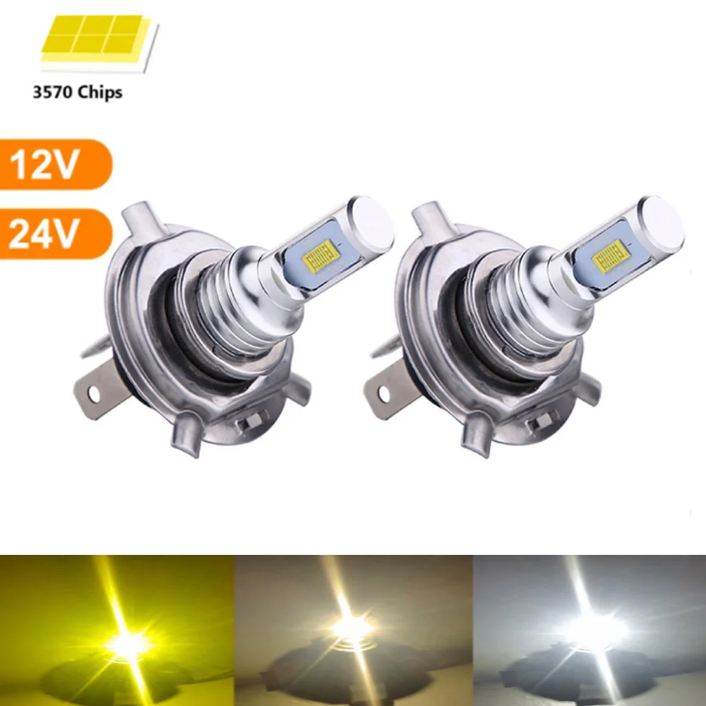 

2Pcs 80W Super Bright H4 H7 H1 9005 HB3 9006 HB4 H11 H3 H6 Car Headlights 12000lms Turbo Headlamp Blub Fog Lamp For Auto 12V 24V