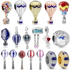 Выглядит очень тепловой аэростат Радуга кулон в форме оригинальный, соответственные Европейской Пандоре обаятельные браслеты для женщин бусины с местами путешествий для изготовления ювелирных изделий DIY аксессуары
