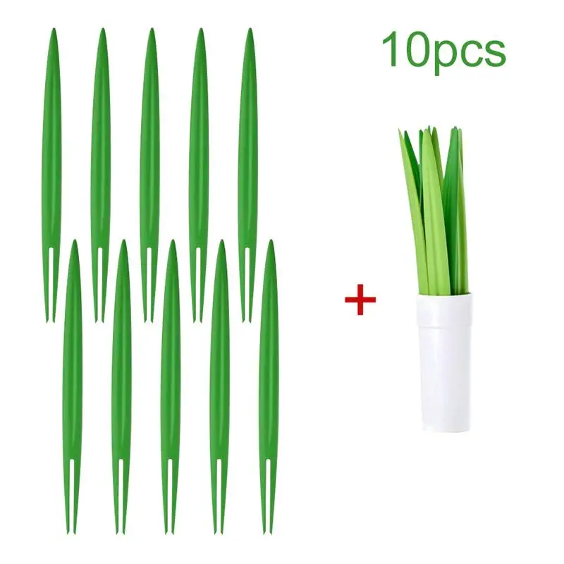 

10PCS Bamboo Pick Bamboo Leaf Fork Buffet Kitchen Fruit Fork Dessert Salad Stick Cocktail Fork Fruit Tools Festival Supplies
