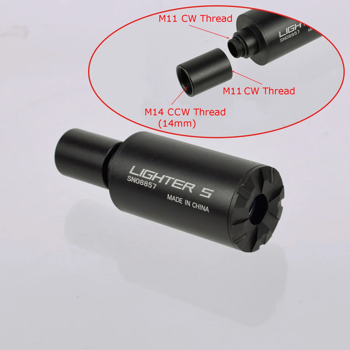 Трассировщик страйкбольсветильник света S образец 14 мм резьба M14 CW для пистолета