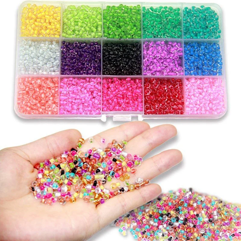 

7500pcs 3MM Mini Beads Kit Letter Beads and Small Craft Beads Jewelry Making Set DIY Necklace Bracelet Creative DIY Toy