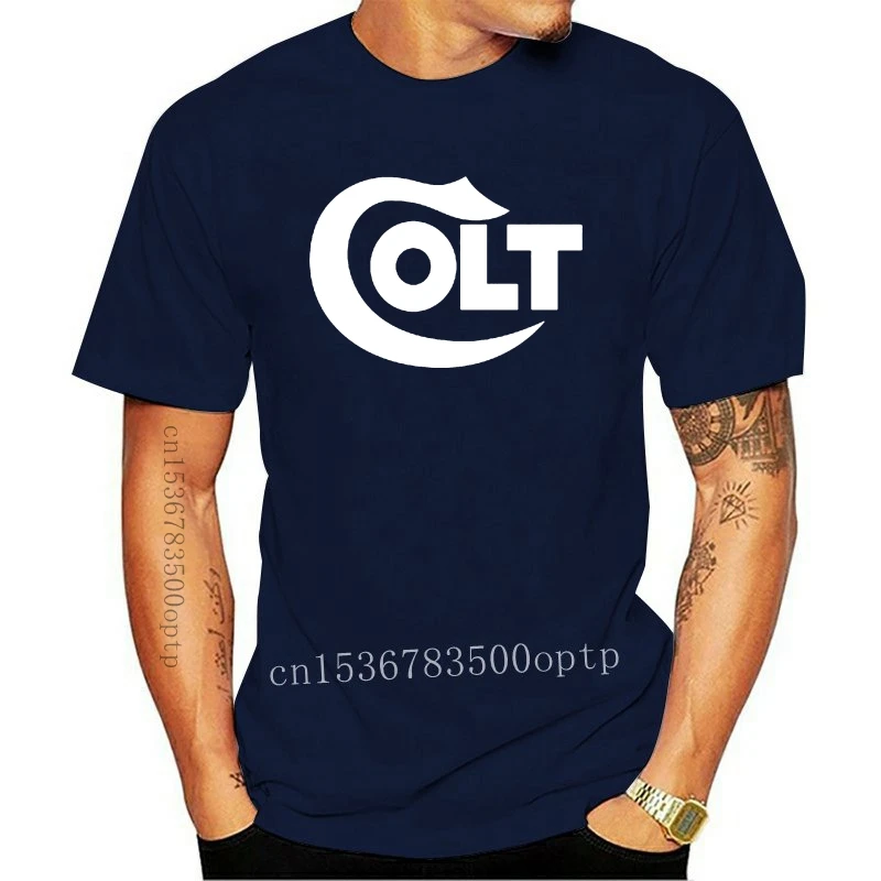 

New COLT Logo Rifles Firearms Revolver Mens Black T-Shirt Size S to 3XL