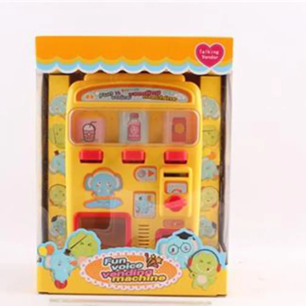 

Plastic Drink Vending Machine Battery Operated Kids Best Gift Set Educational Toys Simulation Fun Voice
