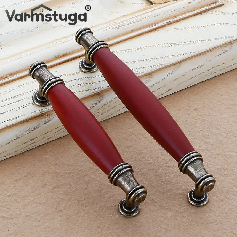 

Vintage Wooden Handles for Furniture Cabinet Knobs and Handles Cupboard Handles Drawer Pulls Kitchen Handles Furniture Hardware