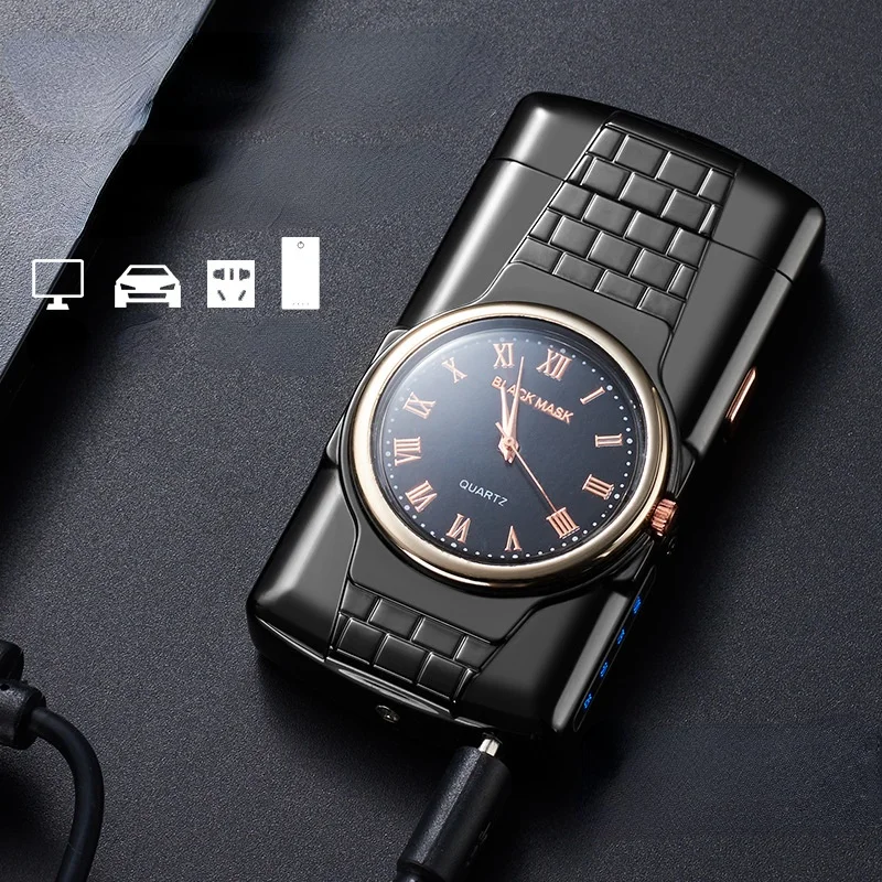 Новинка 2021 цветные часы и дуговая зажигалка индивидуальная креативная