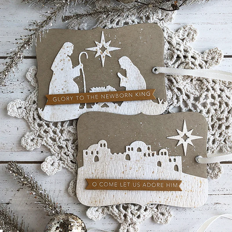 Металлические штампы вырезанные рождественские Скрапбукинг звезды бумажный Нож