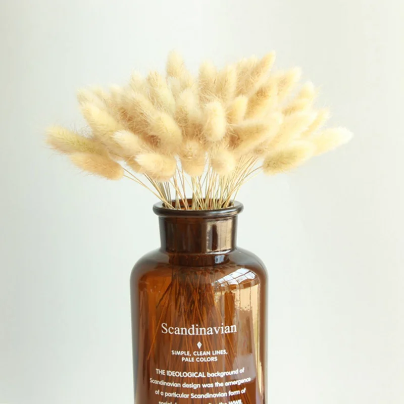 30 шт./лот натуральный кроличий хвост трава сушеные цветы украшение для