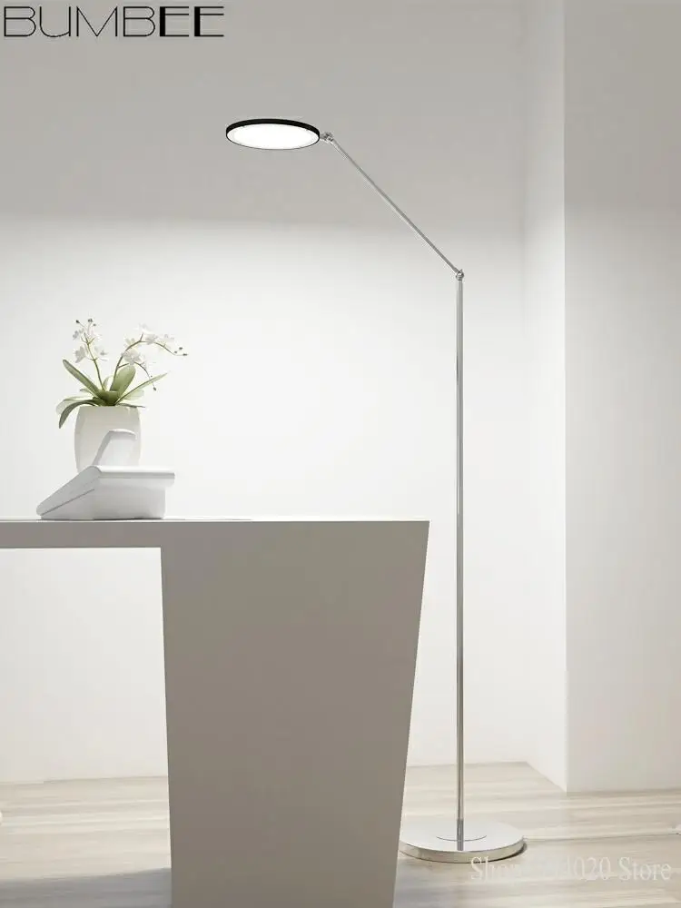 

Modern Eye Protection Floor Lamp Led Living Room Bedroom Study Reading Bedside Lamp Office Vertical Remote Control Floor Led