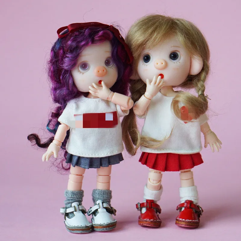 Детское платье Ob11 маленькая юбка плиссированная форма на бретельках детское 12