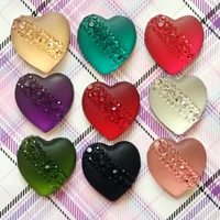 diy heart shaped resin rhinestones wedding accessories scrapbook gift resin drill 20pcslot a23