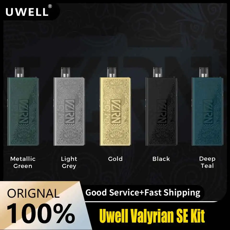 

Original Valyrian SE Pod System Kit 25W 1.0 Ω/0.6Ω Coil 1250mAh Battery Type-C Port Fast Charging E-Cigarette Vape Kit