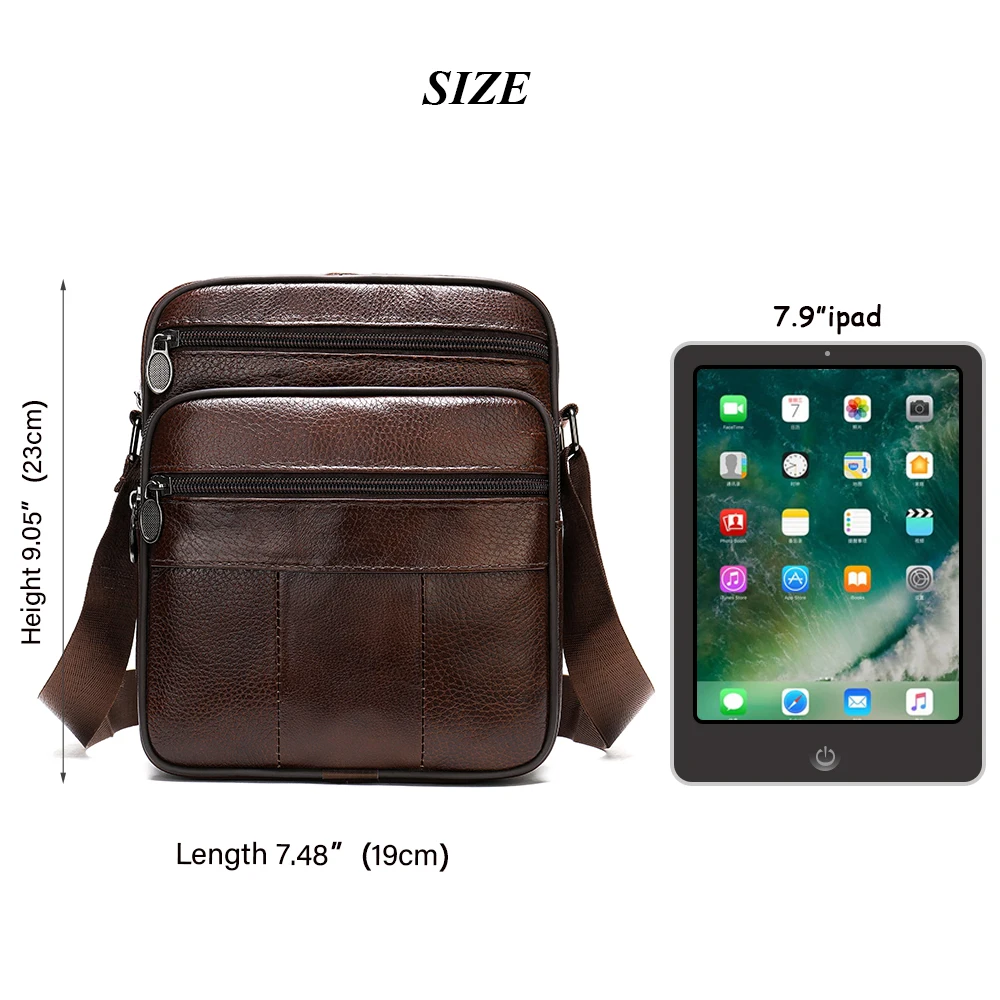 Сумка MVA мужская сумка через плечо из натуральной кожи сумка-мессенджер