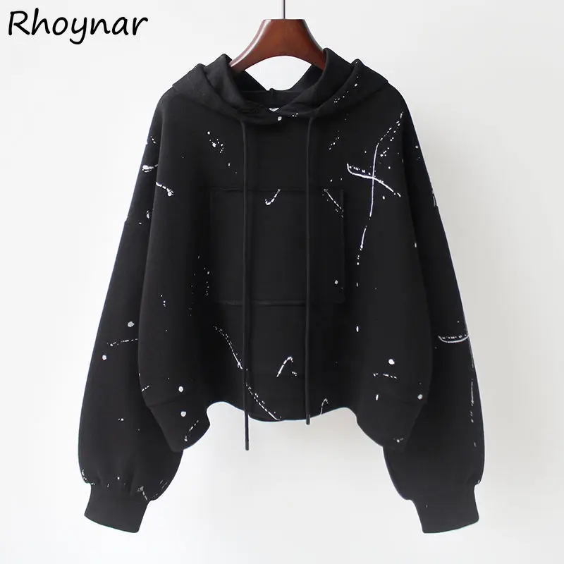 

Женские весенние худи для студентов, дизайнерские новые свободные шикарные простые универсальные худи в стиле Ins ольччан, винтажная Повсед...