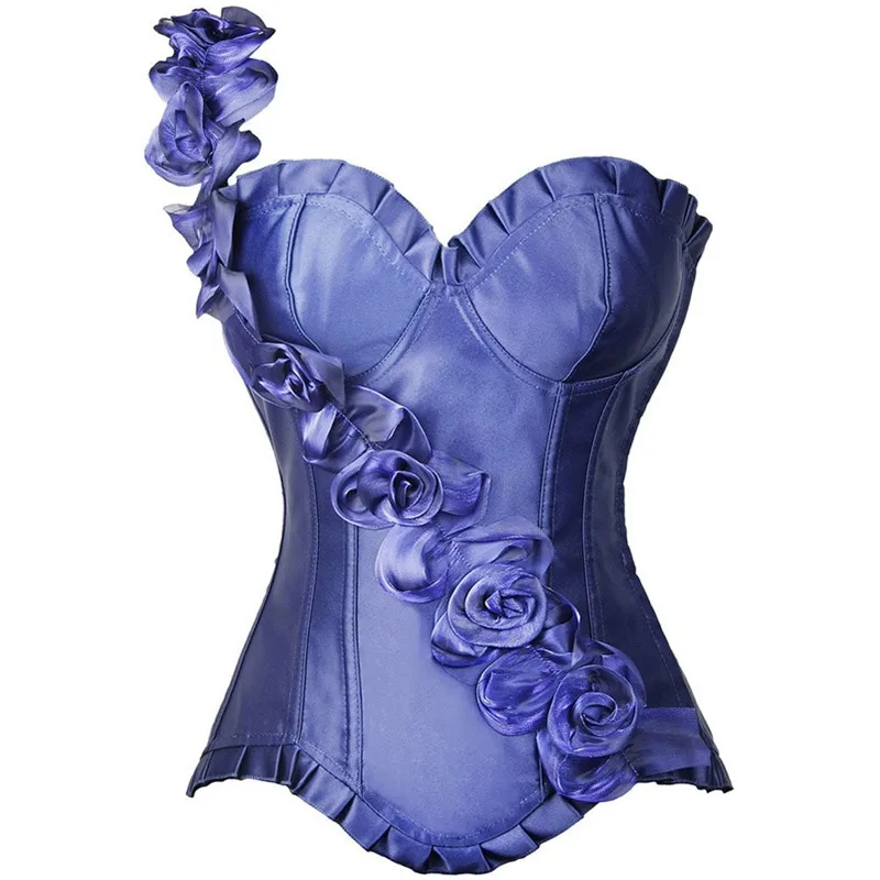 Один ремень рюшами Цветочный корсет Топ сексуальное вечернее платье в стиле