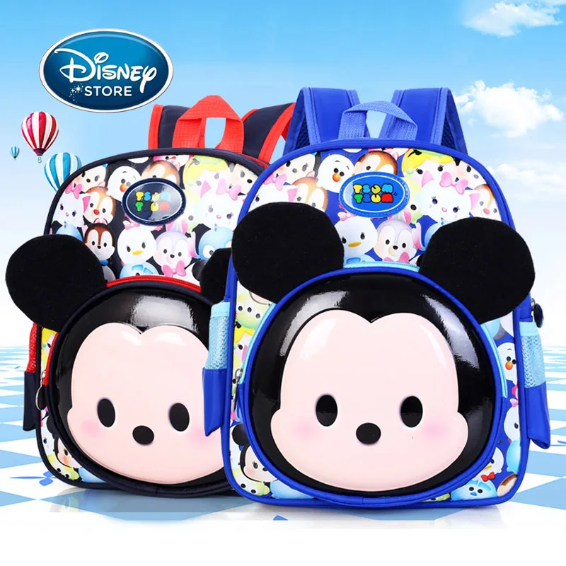 

Детский рюкзак Disney Tsum с Микки Маусом, детский школьный ранец с 3D рисунком из мультфильма для мальчиков и девочек дошкольного возраста