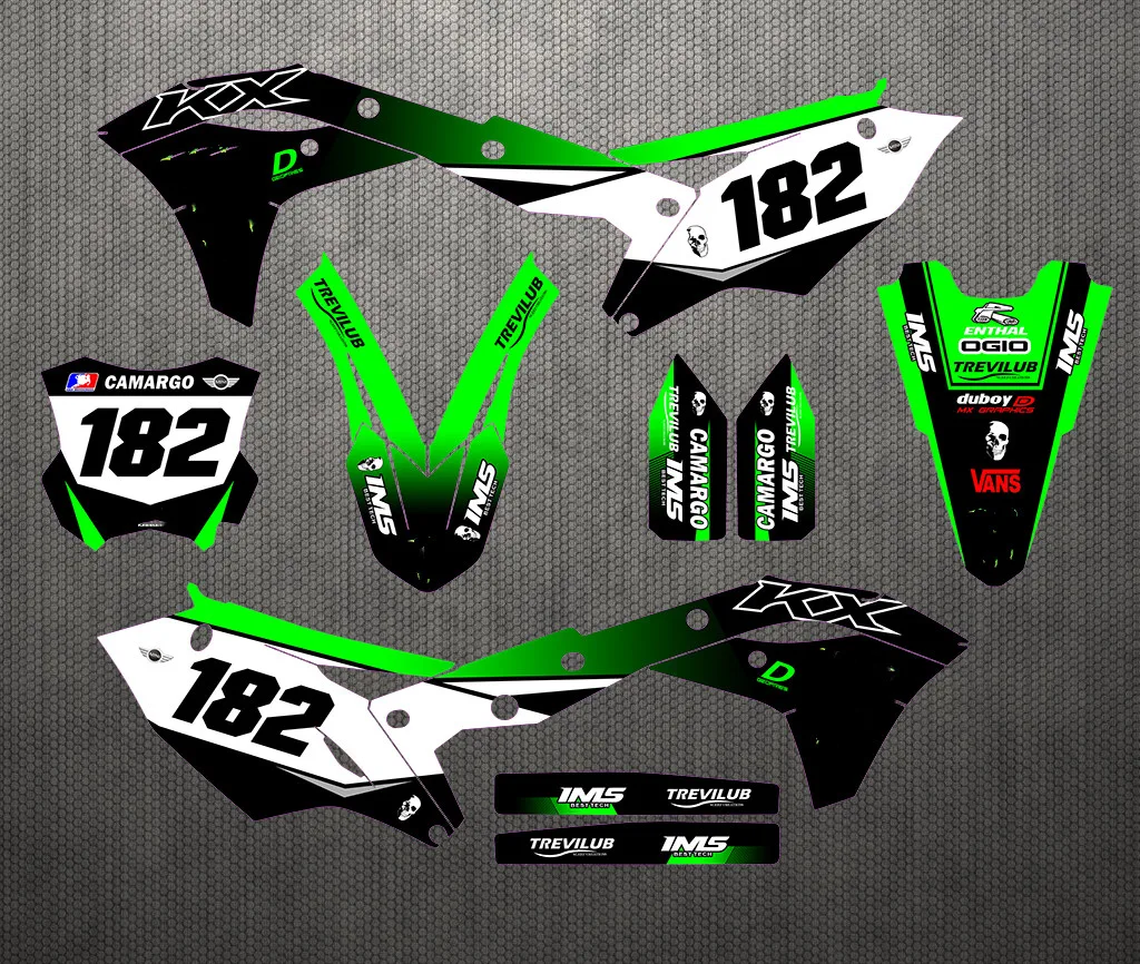 Наклейки 3M графические для мотокросса наборы Kawasaki KX250F KXF250 KXF 250 2017 2018 2019 KX 250F 2020