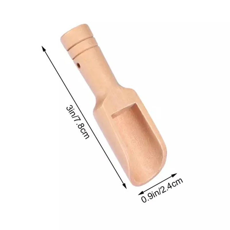 Домашняя кухонная деревянная ручка маленькая соляная лопата ложка чайная