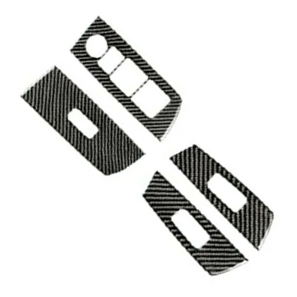 

4X Carbon Fiber Interior Window Switch Panel Cover Trim For Mazda CX-9 2019-2020 Decorative Stickers
