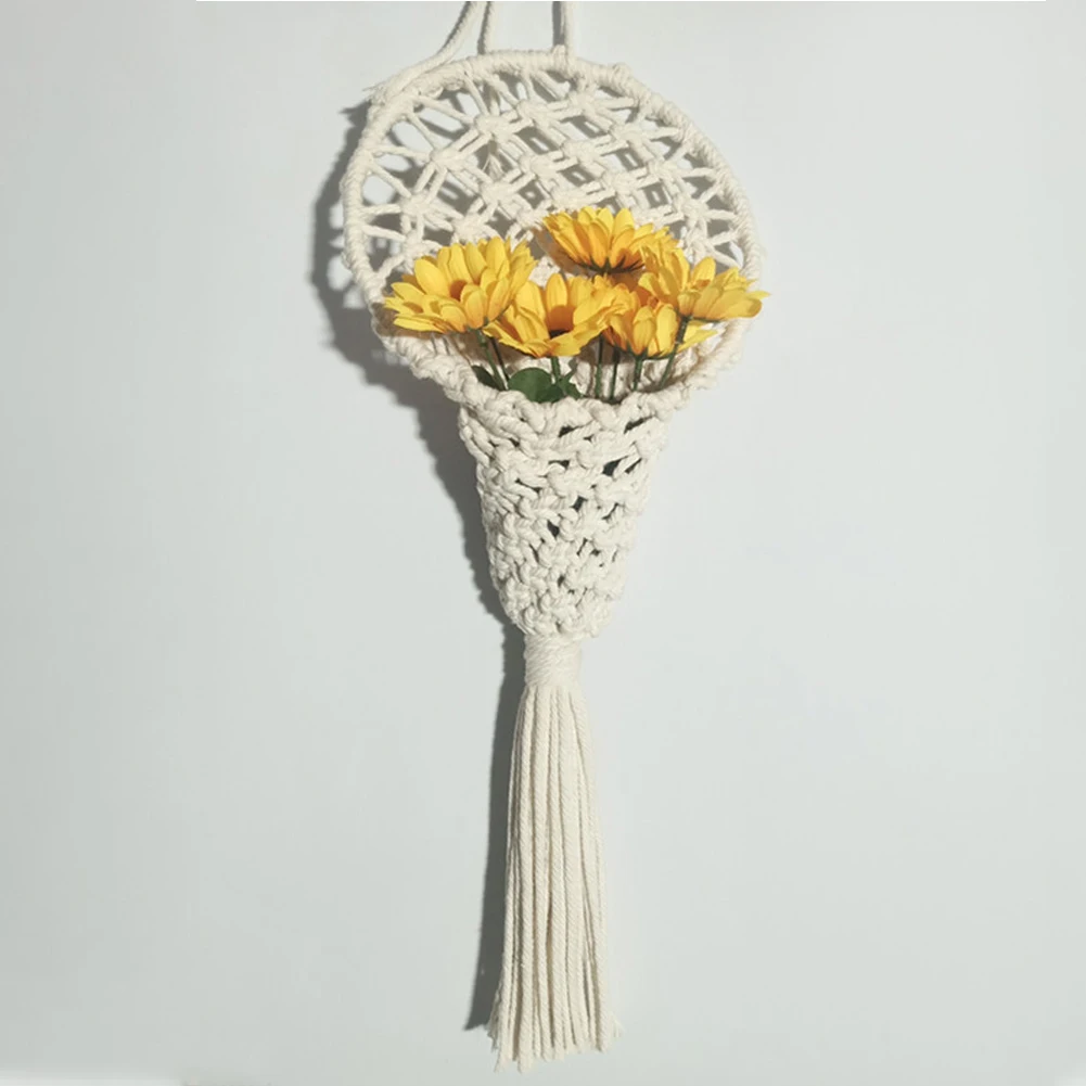 Домашний декор гобелен висячая корзина растения макраме цветок Чистая сумка