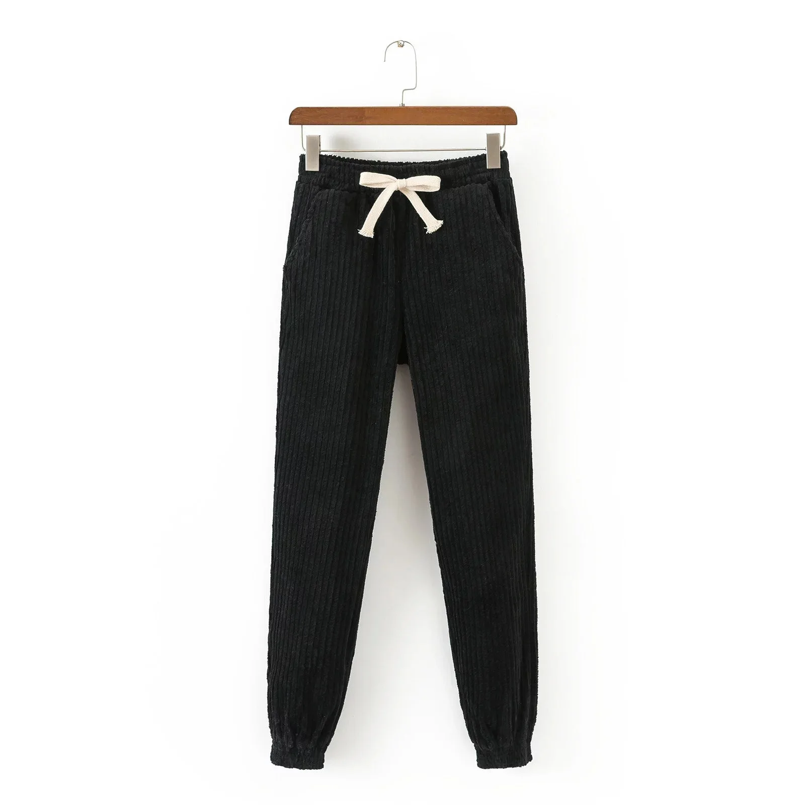 

Vintage pants women high waist trousers autumn corduroy pants black cargo pants women streetwear joggers women trousers white