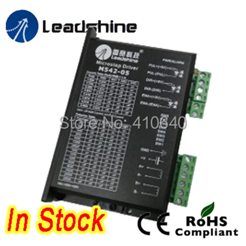 Leadshine M542-05 2-фазный шаговый привод с 20-50VDC Напряжение и 1.20-5.04A ток; Чистый синусоидальный ток Управление