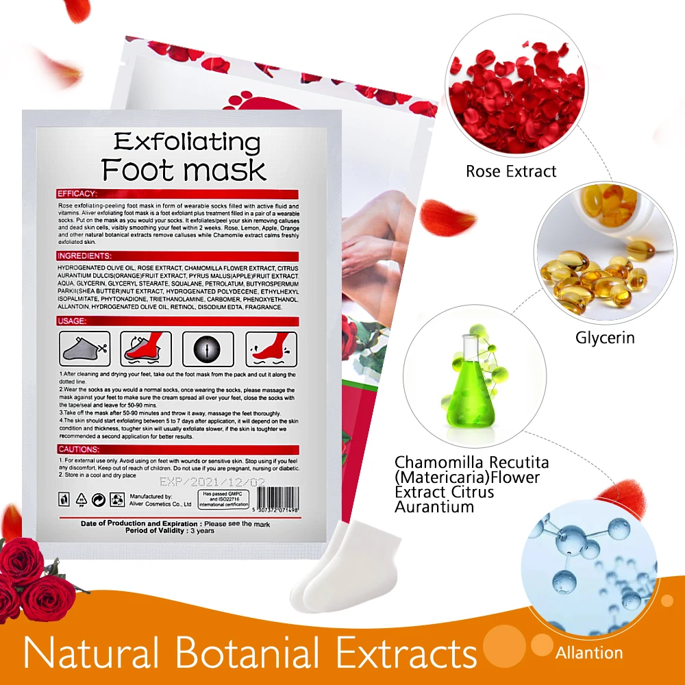 1 пара/мешок отшелушивающая маска для ног носки пилинг удаления омертвевшей кожи