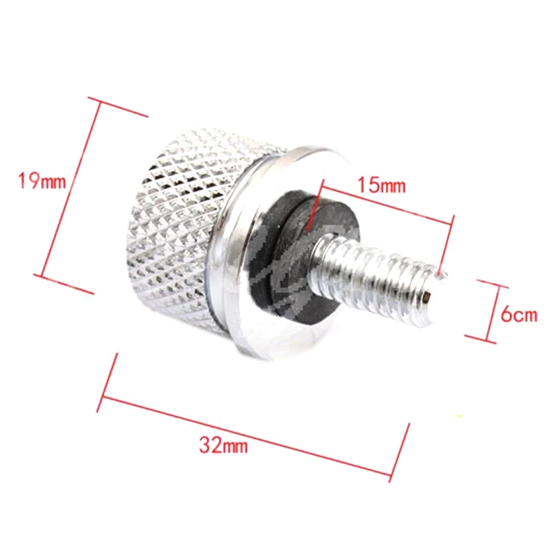 

1/4"-20 Thread Knurled Head Screws Cap Rear Seat Quick Mount Bolt Touring Softail Dyna Sportster XL 883 1200 Custom