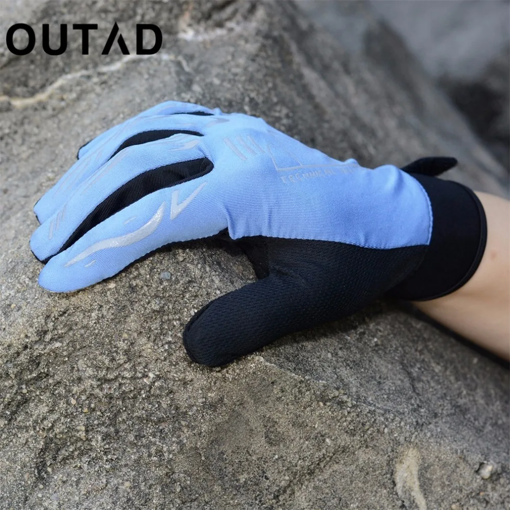 OUTAD мужские/женские уличные перчатки на полный палец для велоспорта горного