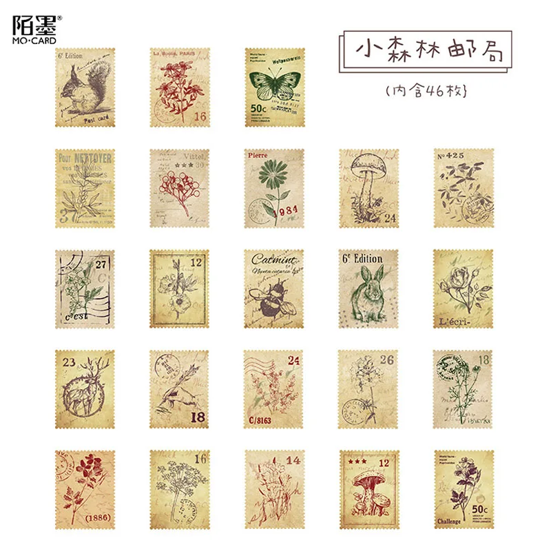 

45 Pcs Little Forest Post Office Series Decorative Mini Stickers Adhesive Stickers DIY Decoration Craft Scrapbooking Stickers