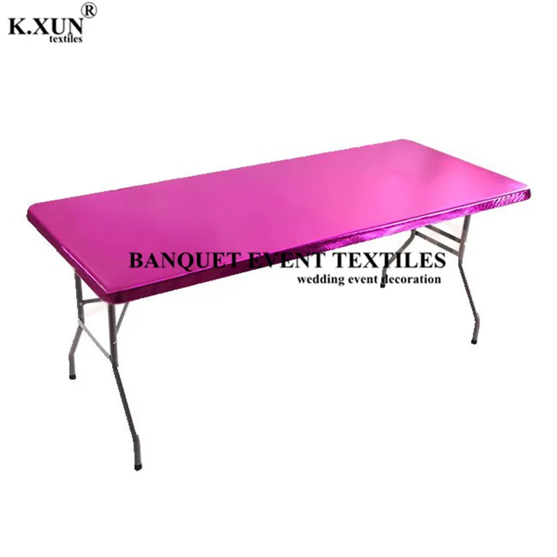 Бронзирующий Matalic прямоугольный чехол для стола из спандекса ткань свадебная