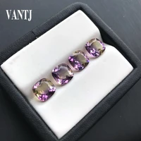 vantj natural ametrine loose gemstone cushion 10mm 3 6ct for silver gold mounting diy decoration jewelry accessories gifts