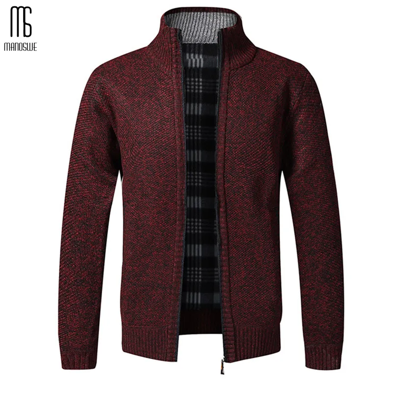 Мужской повседневный трикотажный кардиган Manoswe теплый плотный приталенный