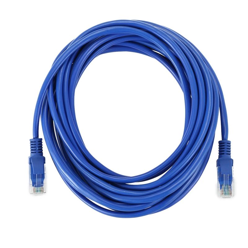 Горячий 3C RJ45 8P8C штекер к штекеру CAT5E LAN Ethernet сетевой кабель 4 м синий| |