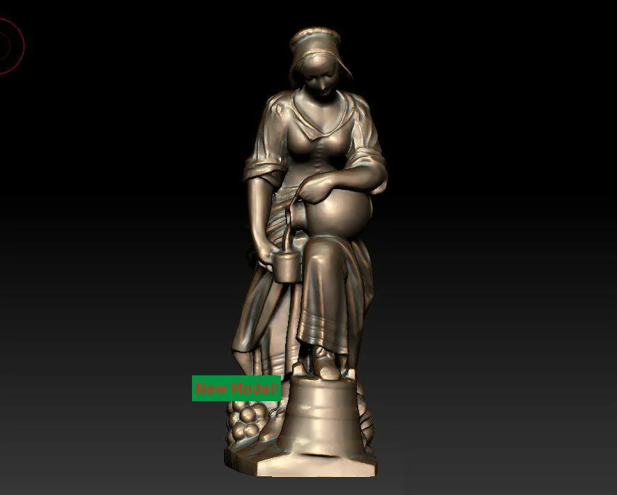 3D модель для станка cnc с ЧПУ в формате STL женщин Pour milk|Фрезы по дереву| |