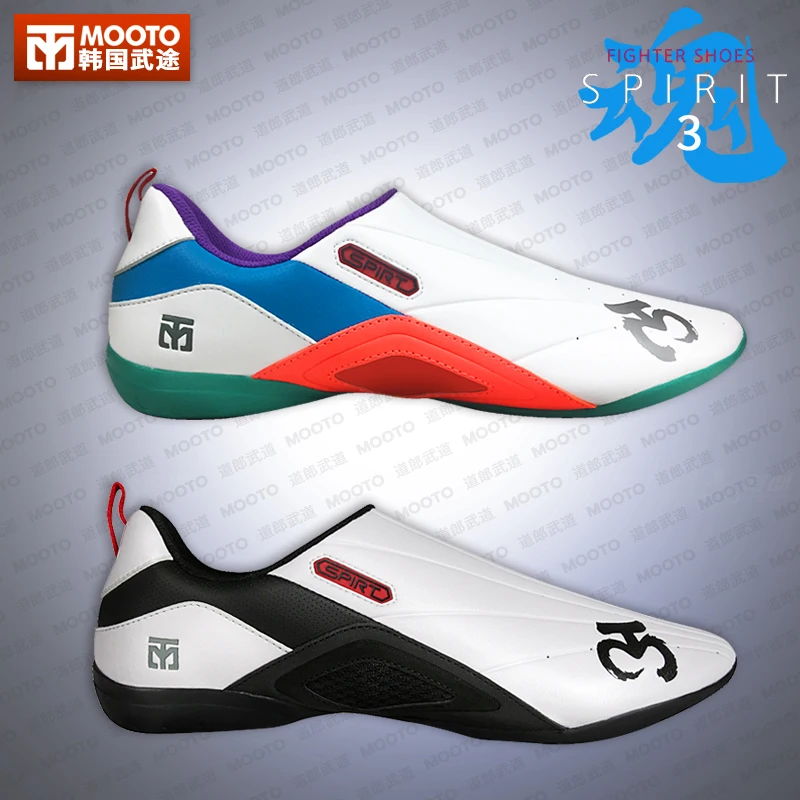 New Arrival MOOTO Spirit 3 taekwondo shoes WTF LUMI Colorful / white black Mooto SPIRIT III light breathable taekwondo shoes