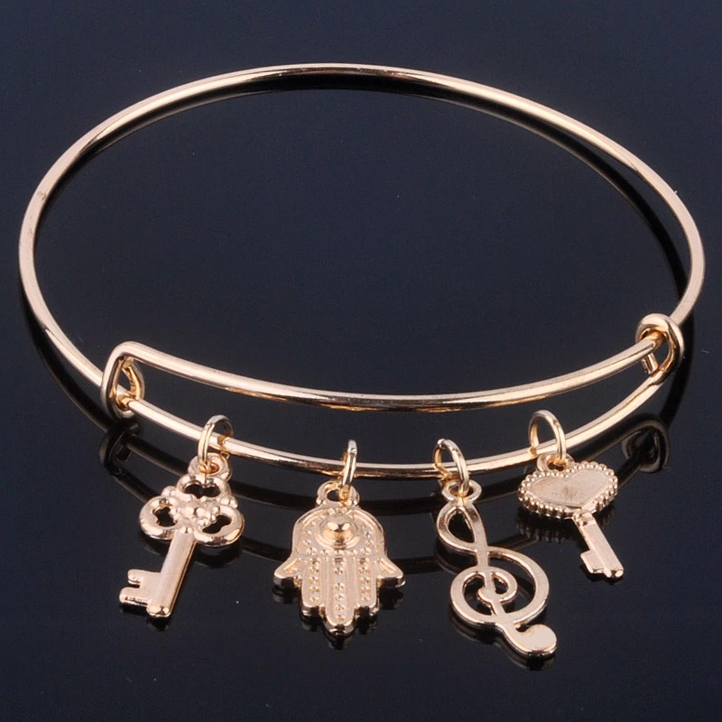 Браслеты Bijoux KC золотого цвета с подвесками из сплава Регулируемые браслеты