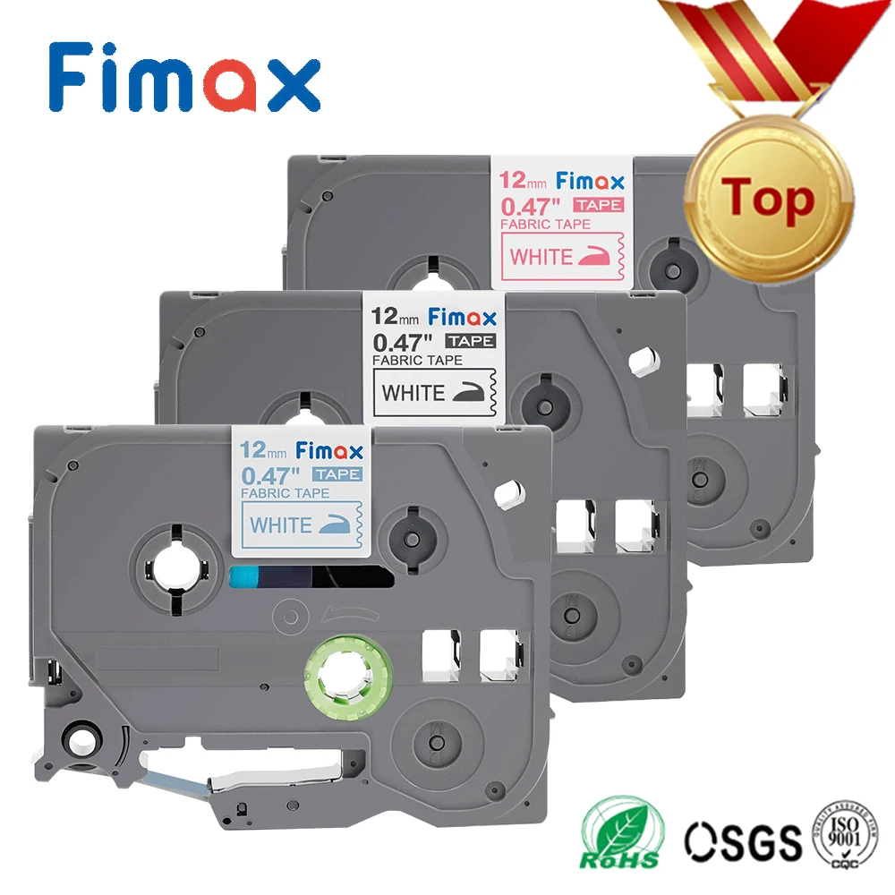 Fimax 3 шт. TZe-FA3 TZ-FA3 совместимый для Brother P-touch ткань железо-на tze ленты TZeFA3 fa231 12 мм Brother P сенсорный принтер этикеток