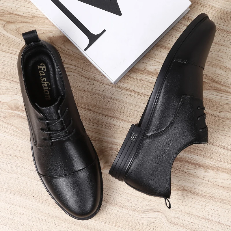 

Plus Size Men Oxfords Genuine Leather Dress Shoes Comfort Outdoor Lace Up Mens Casual Shoes Flats Zapatos Hombre