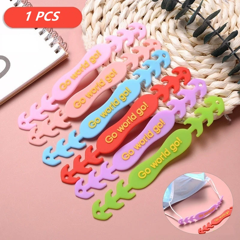 

3 Pieces/set Adjustable Letter Silicone Mask Buckle Hook Anti-skid Drop Elastic Band Extension Belt Ear Protection