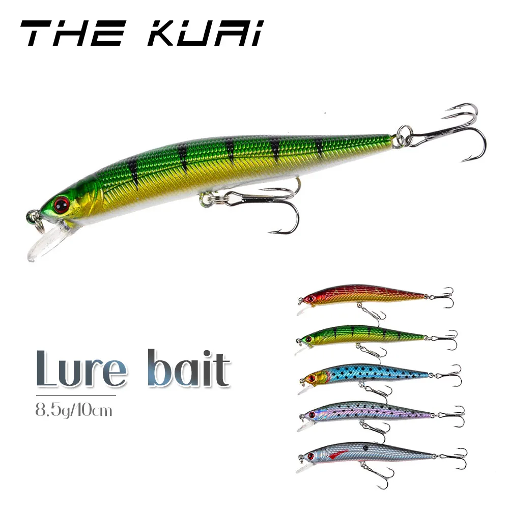 

Thekuai Fishing Lures Minnow Lures Minnow Crank Bait Fishing Tackle Topwater Baits for Bass Trout Saltwater/Freshwater，1pcs