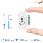 Умный мини-выключатель Tuya с Wi-Fi, светодиодная подсветка с регулировкой яркости, 85-250 В, переключатель сделай сам, приложение Smart Life, таймер, голосовое управление, работает с Alexa Google Home
