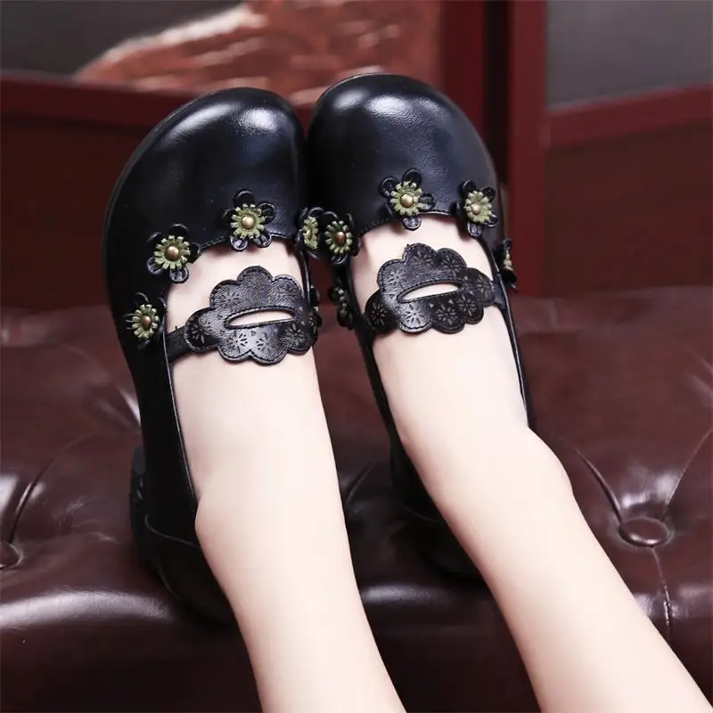 

Spring New Fashion Genuine Leather Shoes Women's Pumps High Heel Thick With Deep Mouth Wild Professional Work Shoes