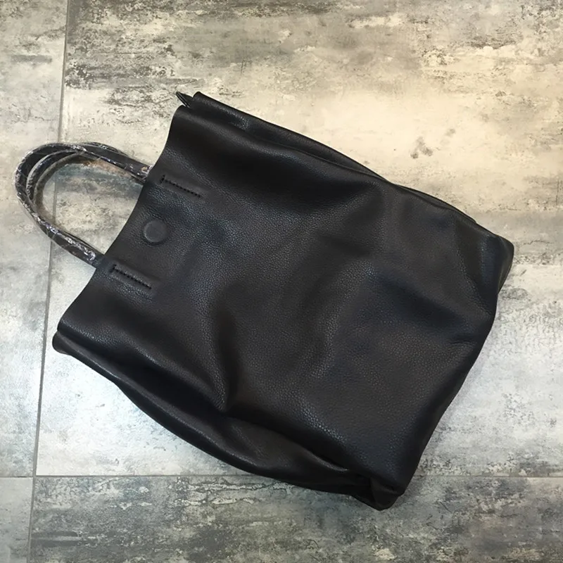 

Дамские сумочки из 100% натуральной воловьей кожи, вместительный саквояж через плечо в стиле ретро, однотонный тоут на застежке