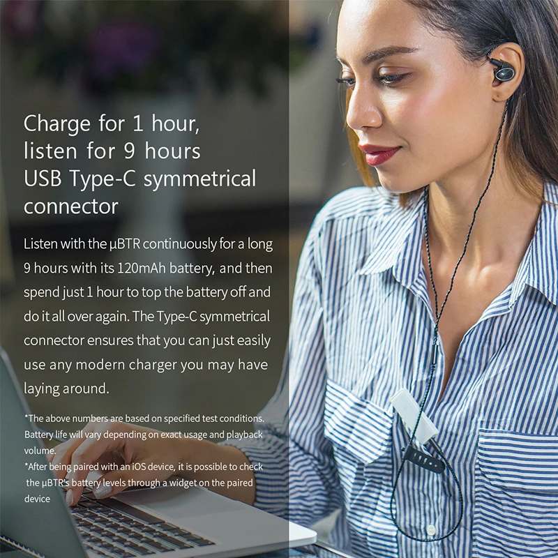 Приемник Bluertooth FIIO uBTR CSR8645 усилитель для наушников с автономным локальным