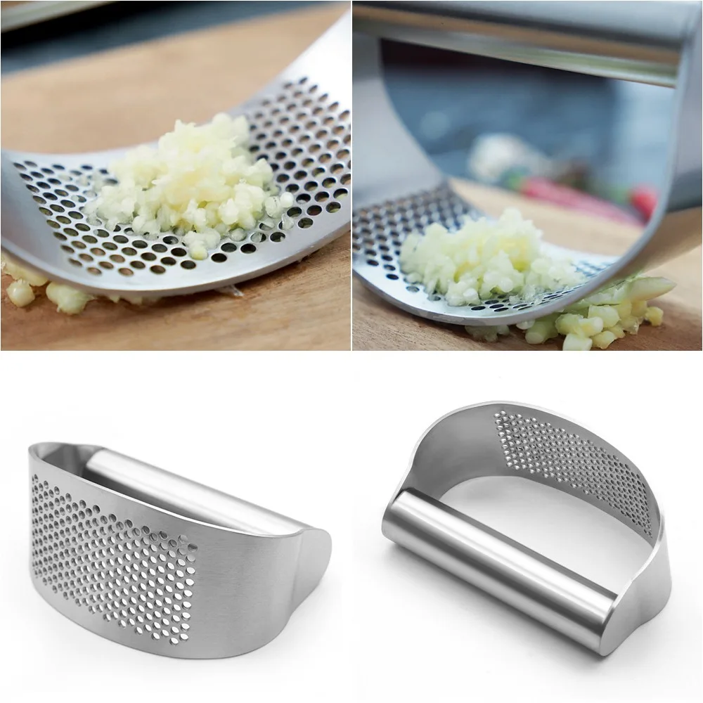 Stainless Steel Manual Garlic Press Curved Grinding Slicer Chopper Multifunctional Presses Cooking Gadgets Tool | Дом и сад
