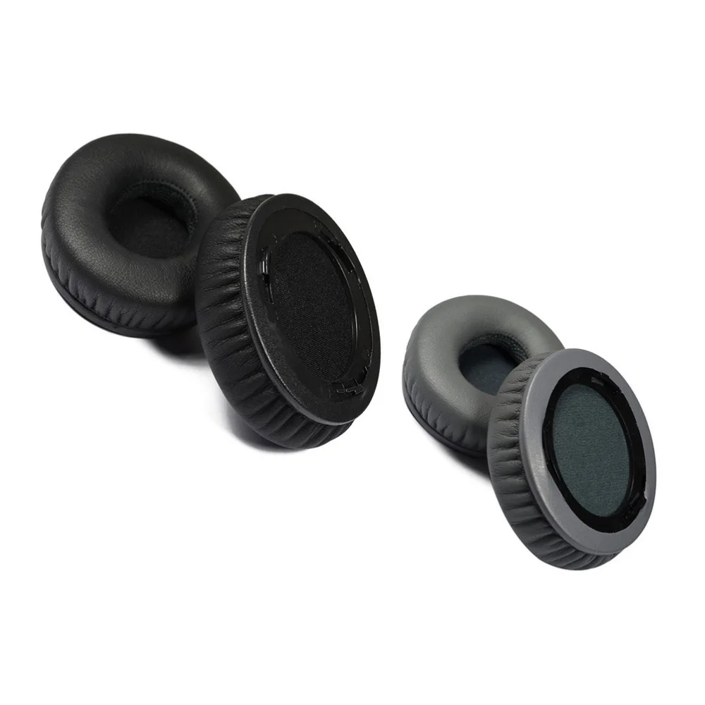

2pcs Replacement Ear Pads Protein Leather Earpads Cushion for Headphone (Gray)