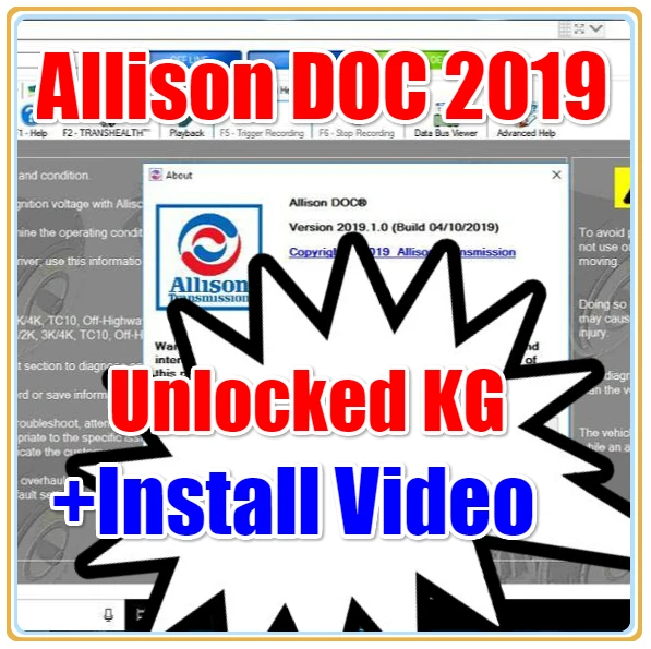 Диагностическое программное обеспечение v2019 new + Allison DOC Universal keygen |