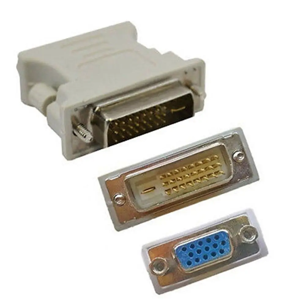 Новый DVI 24 + 1 D штекер переходник на гнездо VGA муфтовый стыковочный переводник